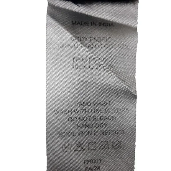 Quince Organic Textured Swiss Dot Cotton Peasant Blouse XL Boho Prairie - Picture 9 of 9